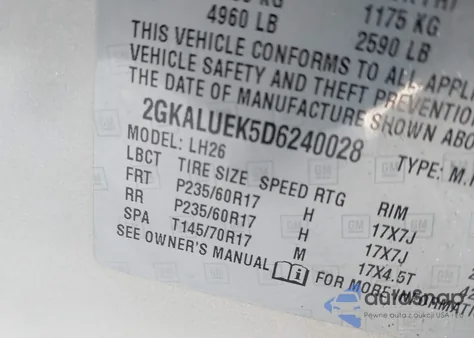 2013 GMC Terrain Slt-1 из США, поврежденный, VIN 2GKALUEK5D6240028